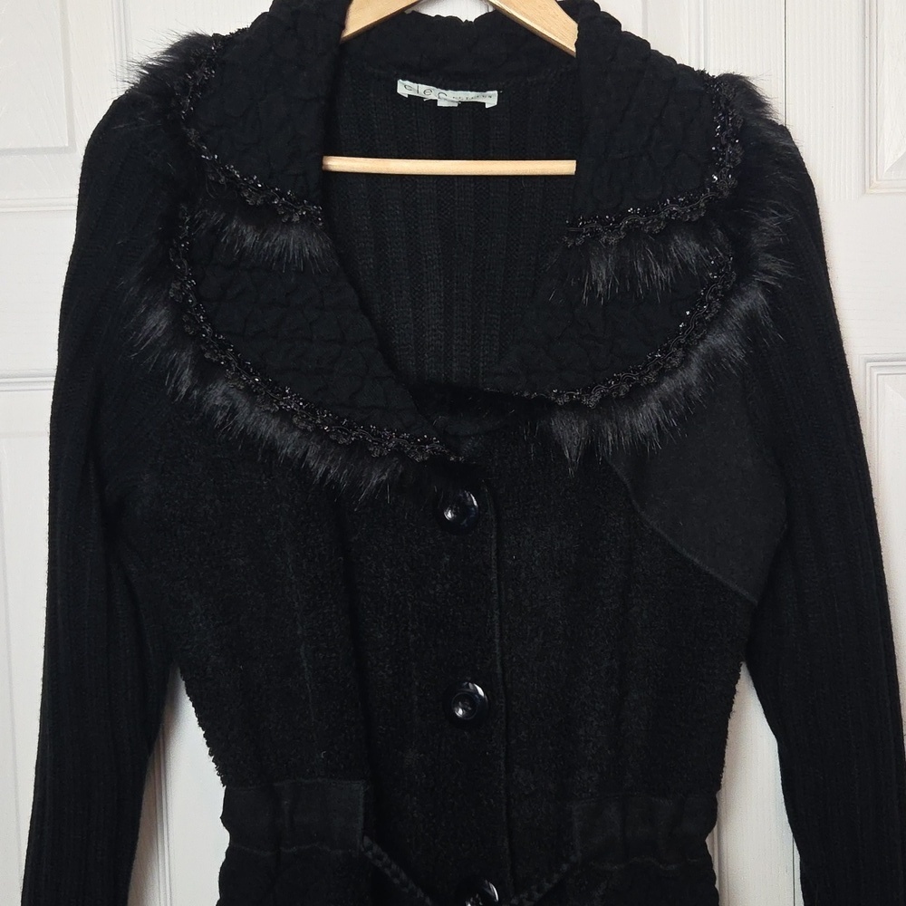 Cleo Petite Black Knit Cardigan